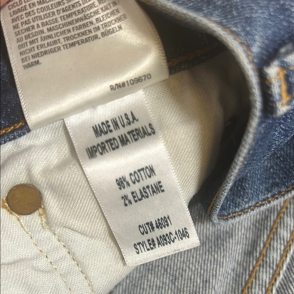 Agolde women’s Blue Straight leg Jeans Classic Style size 24 - Picture 8 of 10